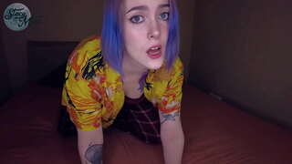 Stacy Сар spanks түүний том цагаан илжиг сарыг тэр авч чадахгүй ямар ч илүү