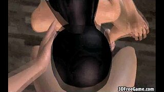 Hot 3D babe ëmmer duebel teamed zu Bad