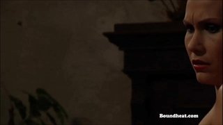 Гол до кръста любовници на опашка, за бита и обучава робини